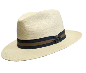 Vintimilla Grade 4 Panama hat in Natural with striped band