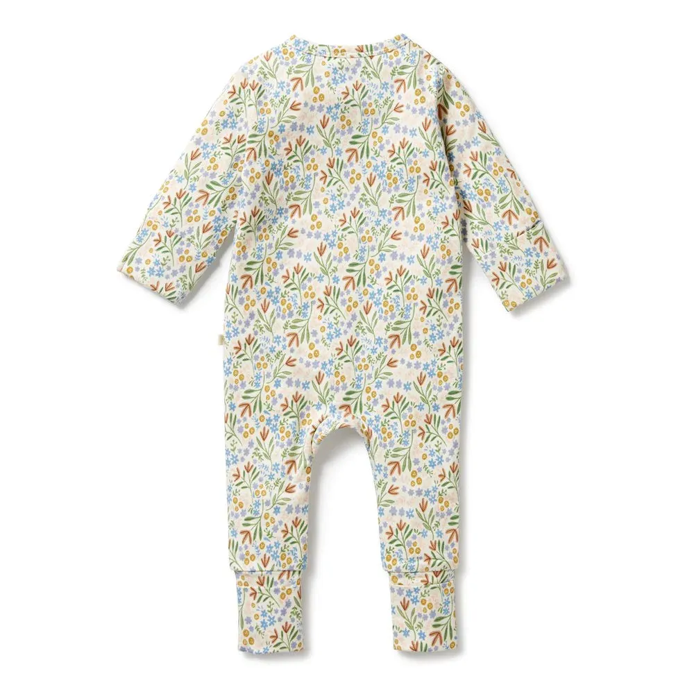 Wilson & Frenchy Organic Zipsuit with Feet - Tinker Floral