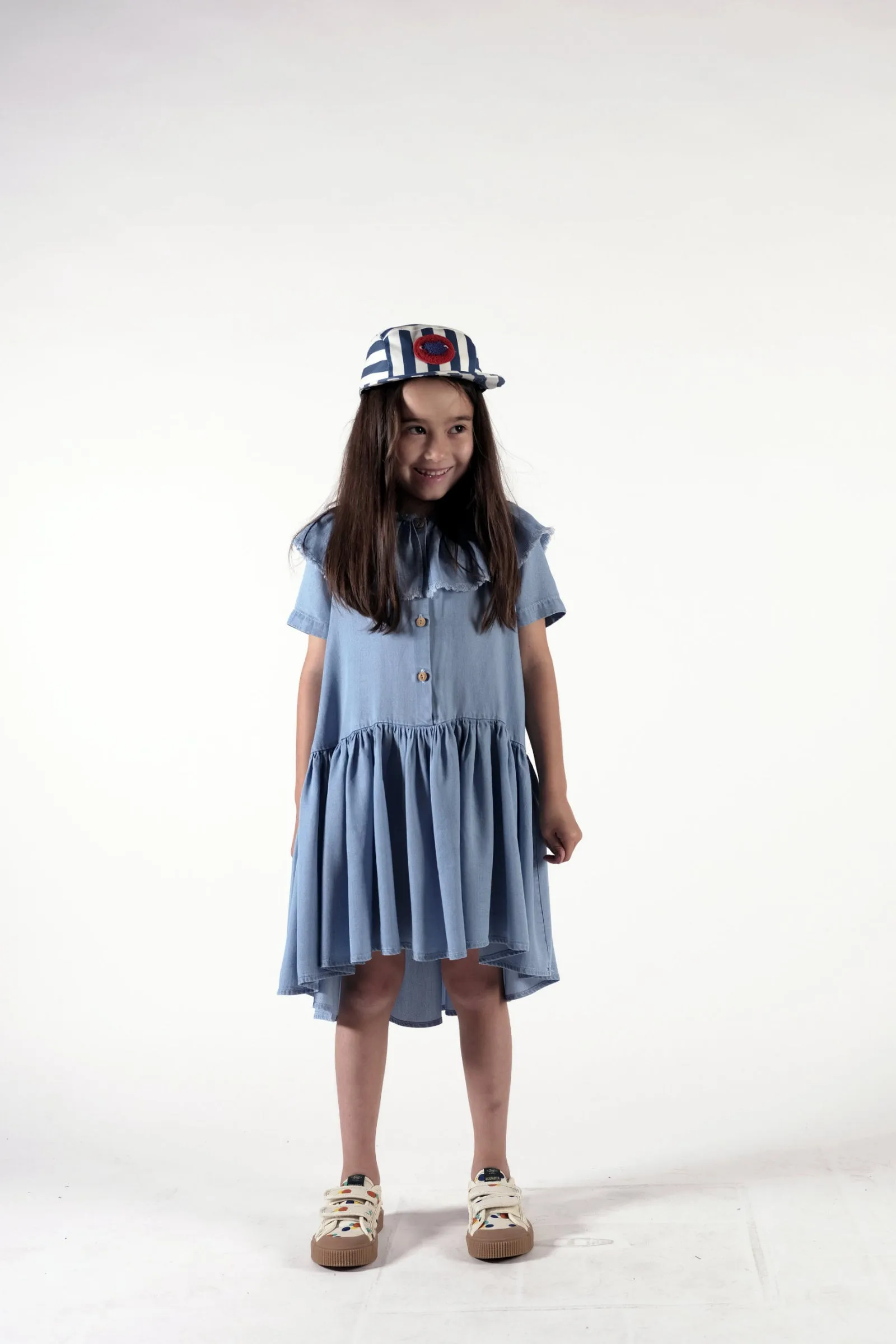 WOLF AND RITA An Ode To Summer GRAA LIGHT DENIM  DRESS