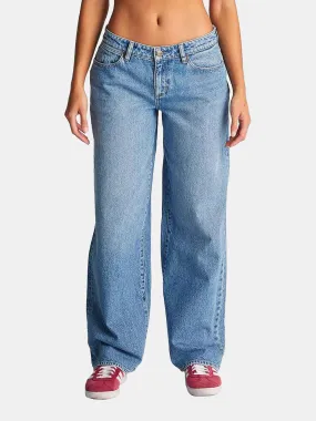 Wrangler Low Farrah Wide Jeans - First Light