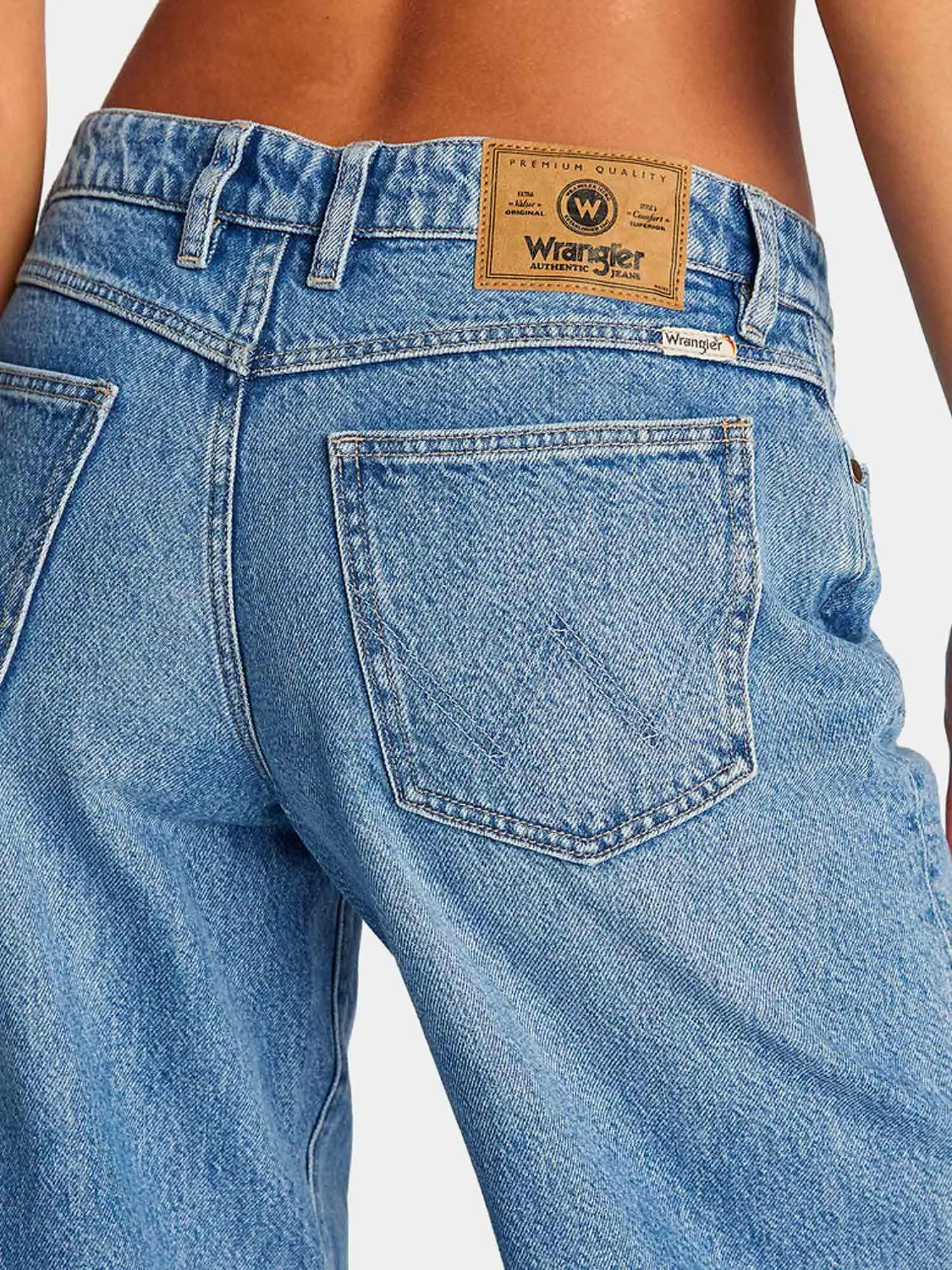 Wrangler Low Farrah Wide Jeans - First Light