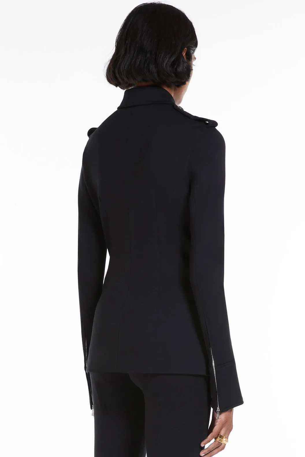 ZARINA STRETCH WOOL JERSEY JACKET